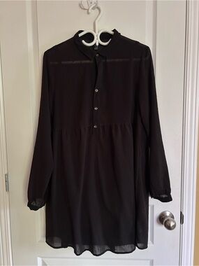 Volcom - Black Long Sleeve Shirt Dress